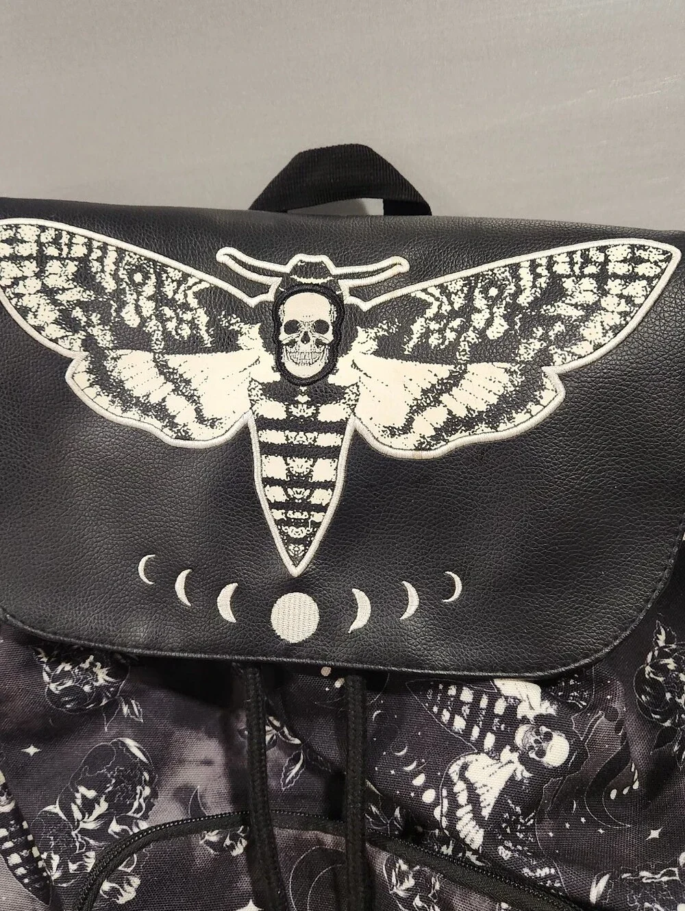 Bioworld Hot Topic Death Moth Celestial Slouch Backpack NWT Goth Moon Phase